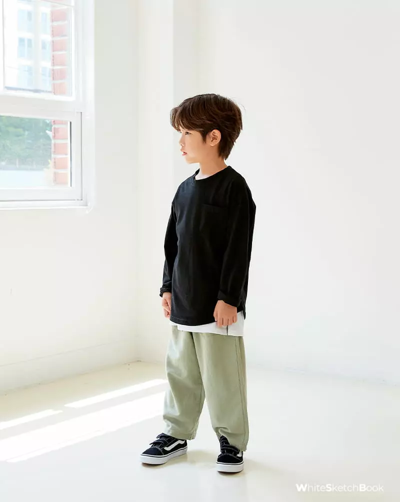 Whitesketchbook - Korean Children Fashion - #fashionkids - Single Pocket Tee - 11