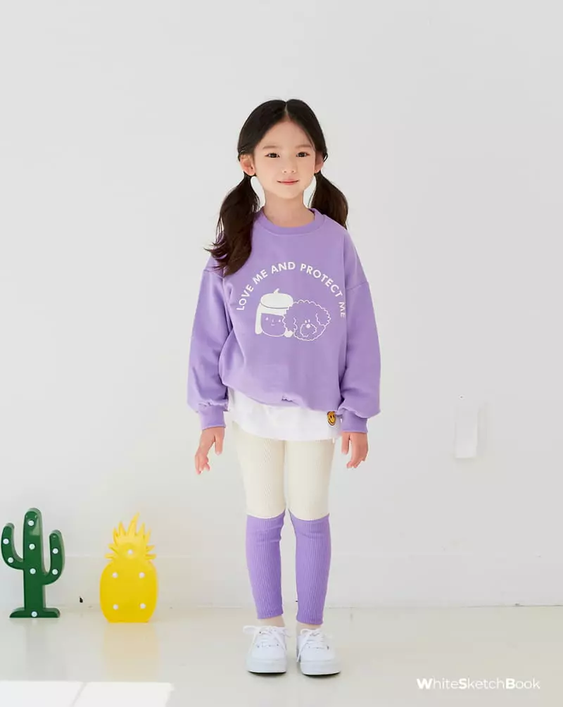 Whitesketchbook - Korean Children Fashion - #kidsshorts - Love Me Sweatshirt - 9
