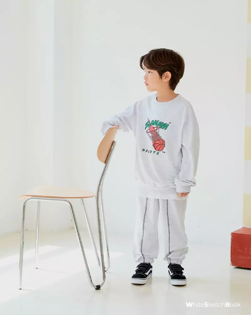 Whitesketchbook - Korean Children Fashion - #kidsshorts - Dunk Sweatshirt - 8
