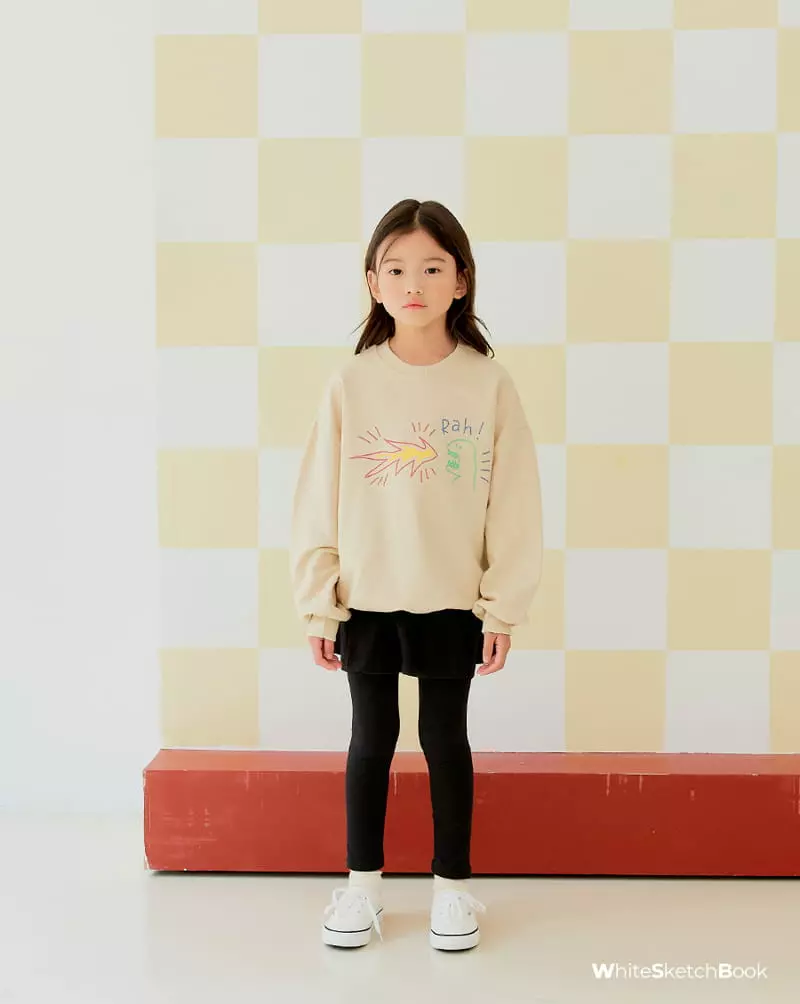 Whitesketchbook - Korean Children Fashion - #kidsshorts - Dino Sweatshirt - 7