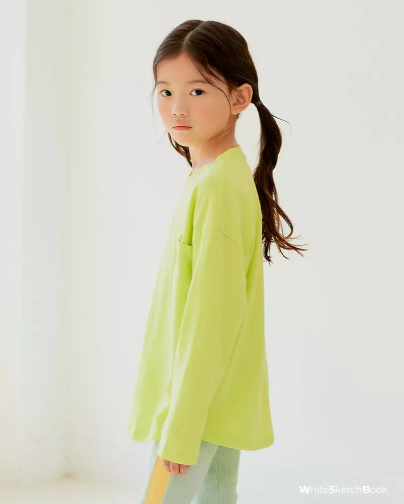 Whitesketchbook - Korean Children Fashion - #kidsshorts - Single Pocket Tee - 12