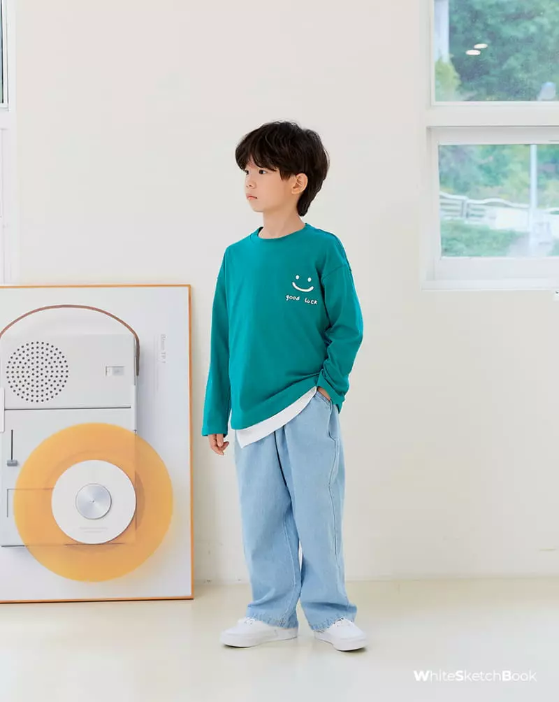 Whitesketchbook - Korean Children Fashion - #kidsstore - Good Luck Tee - 3