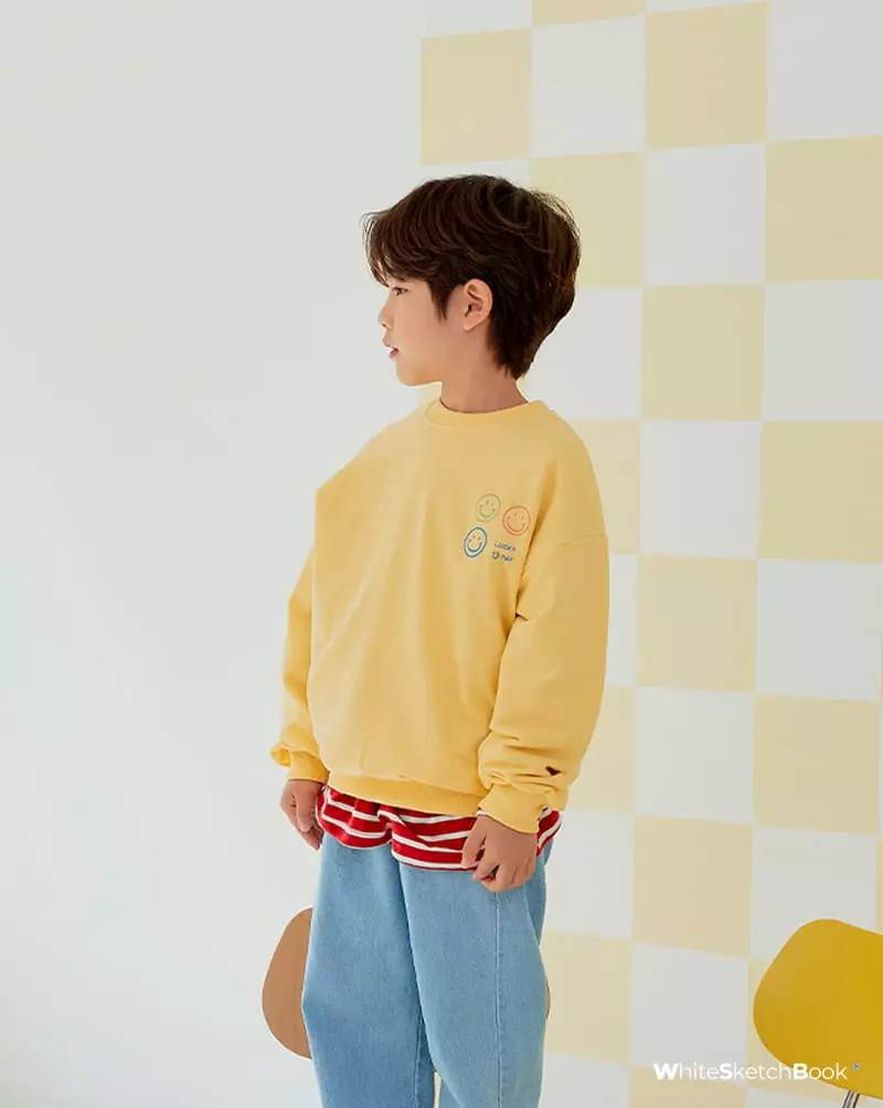 Whitesketchbook - Korean Children Fashion - #kidsstore - Lucky Smile Sweatshirt - 11