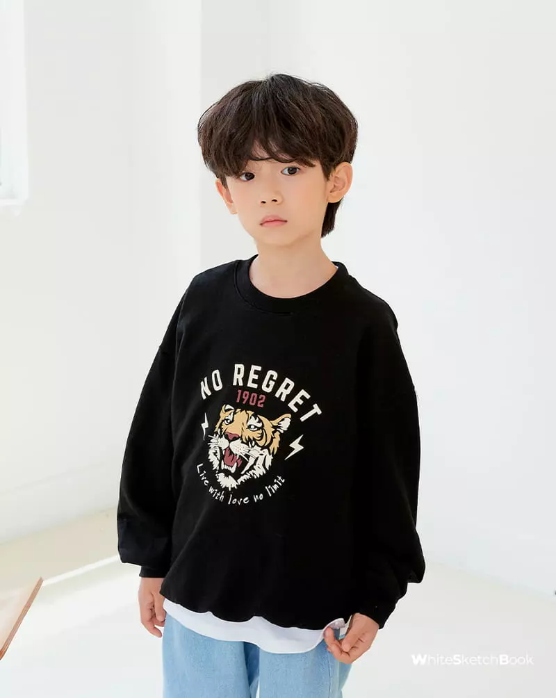 Whitesketchbook - Korean Children Fashion - #kidsstore - Tiger Sweatshirt - 5