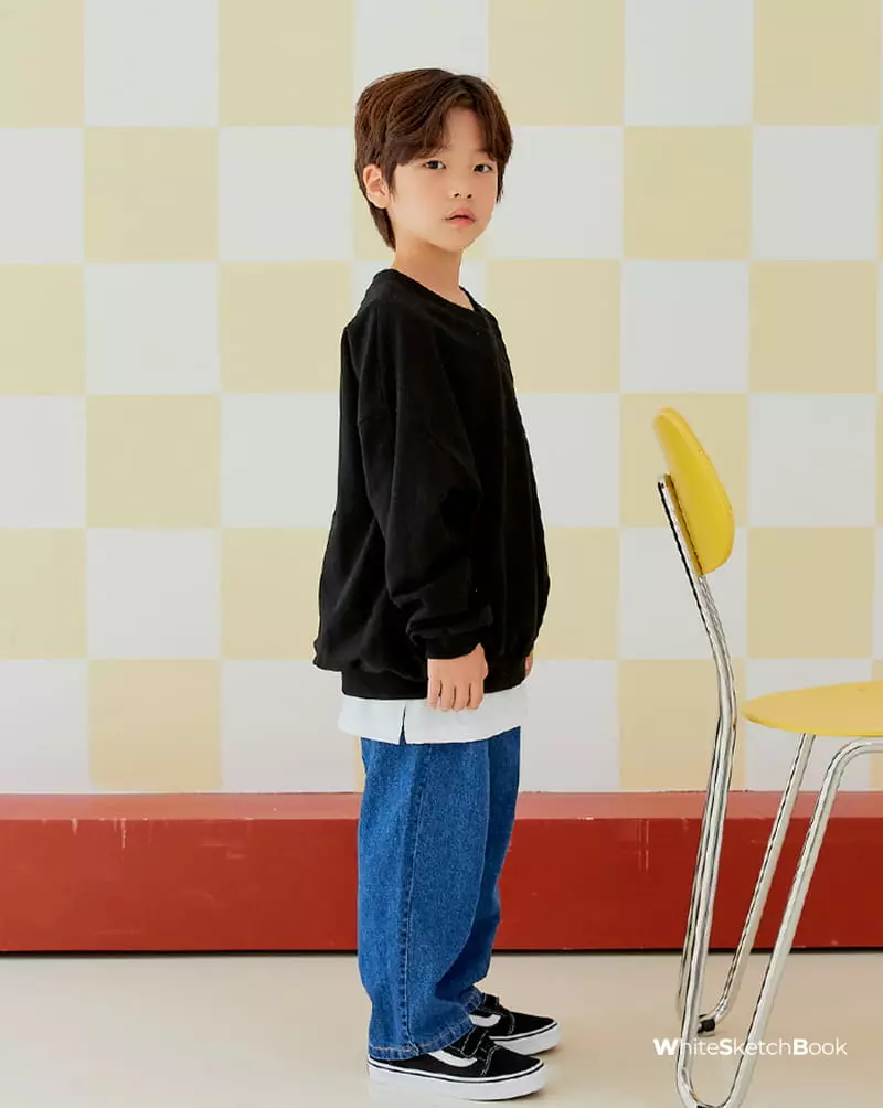 Whitesketchbook - Korean Children Fashion - #kidsshorts - V Neck Sweatshirt - 4