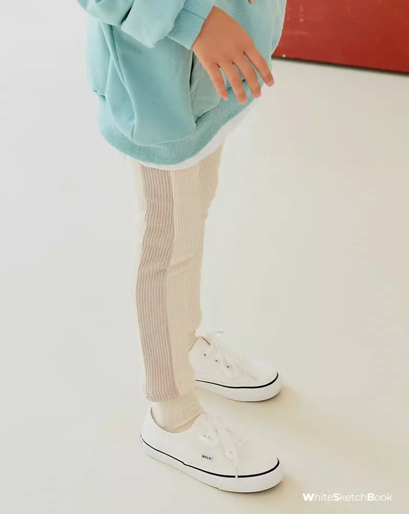Whitesketchbook - Korean Children Fashion - #kidzfashiontrend - Side Color Leggings - 8