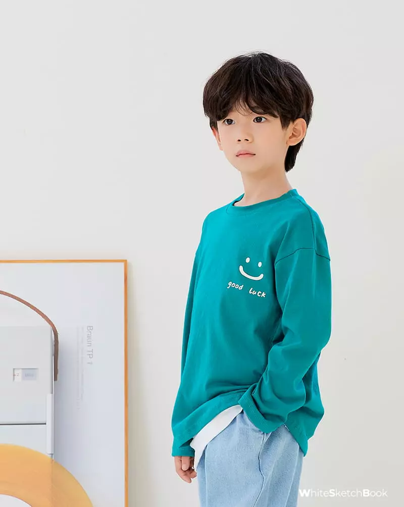 Whitesketchbook - Korean Children Fashion - #kidsstore - Good Luck Tee - 4