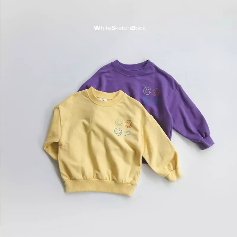 Whitesketchbook - Korean Children Fashion - #kidzfashiontrend - Lucky Smile Sweatshirt - 12