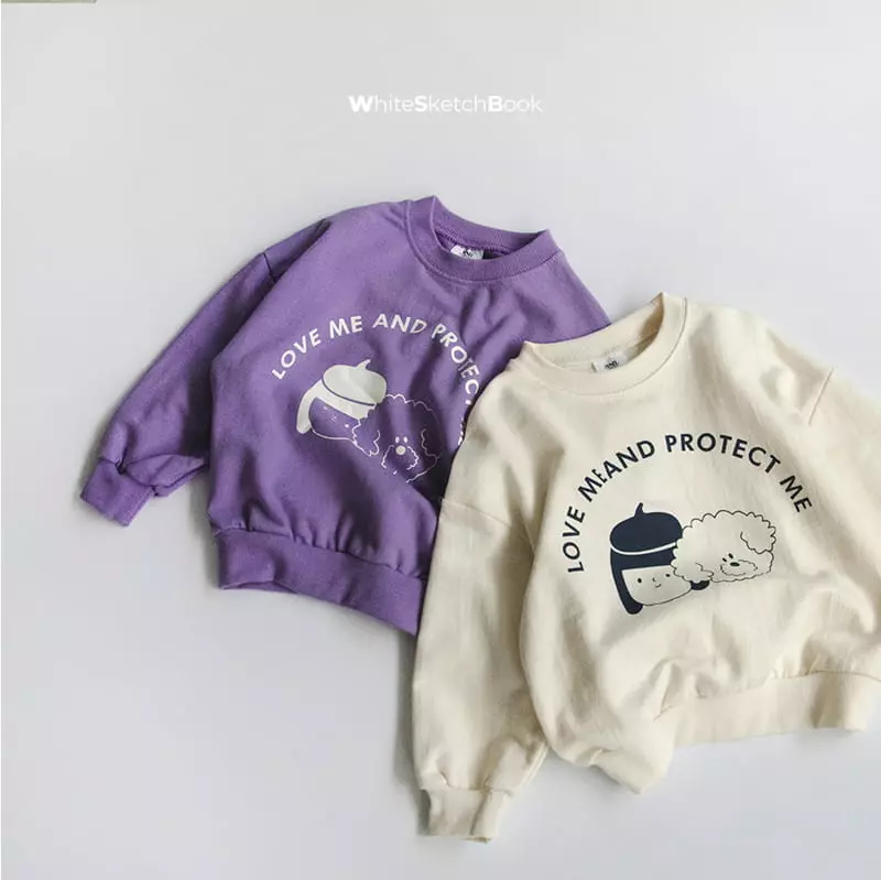 Whitesketchbook - Korean Children Fashion - #kidzfashiontrend - Love Me Sweatshirt - 11