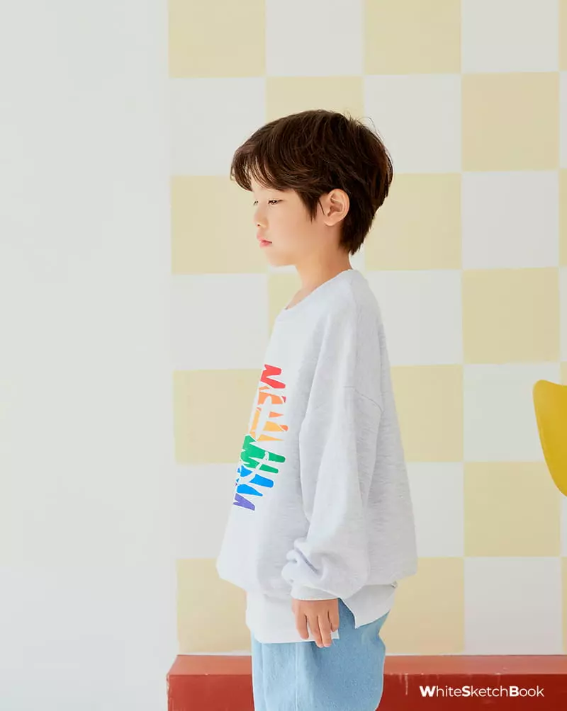 Whitesketchbook - Korean Children Fashion - #kidsstore - Rainbow Smile Sweatshirt - 4