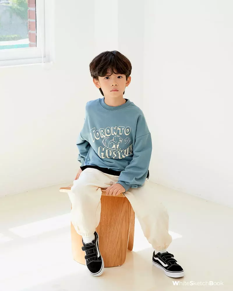 Whitesketchbook - Korean Children Fashion - #littlefashionista - Coverstitch Paint Pants - 8