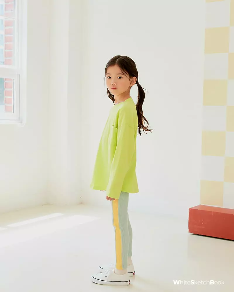 Whitesketchbook - Korean Children Fashion - #littlefashionista - Side Color Leggings - 10