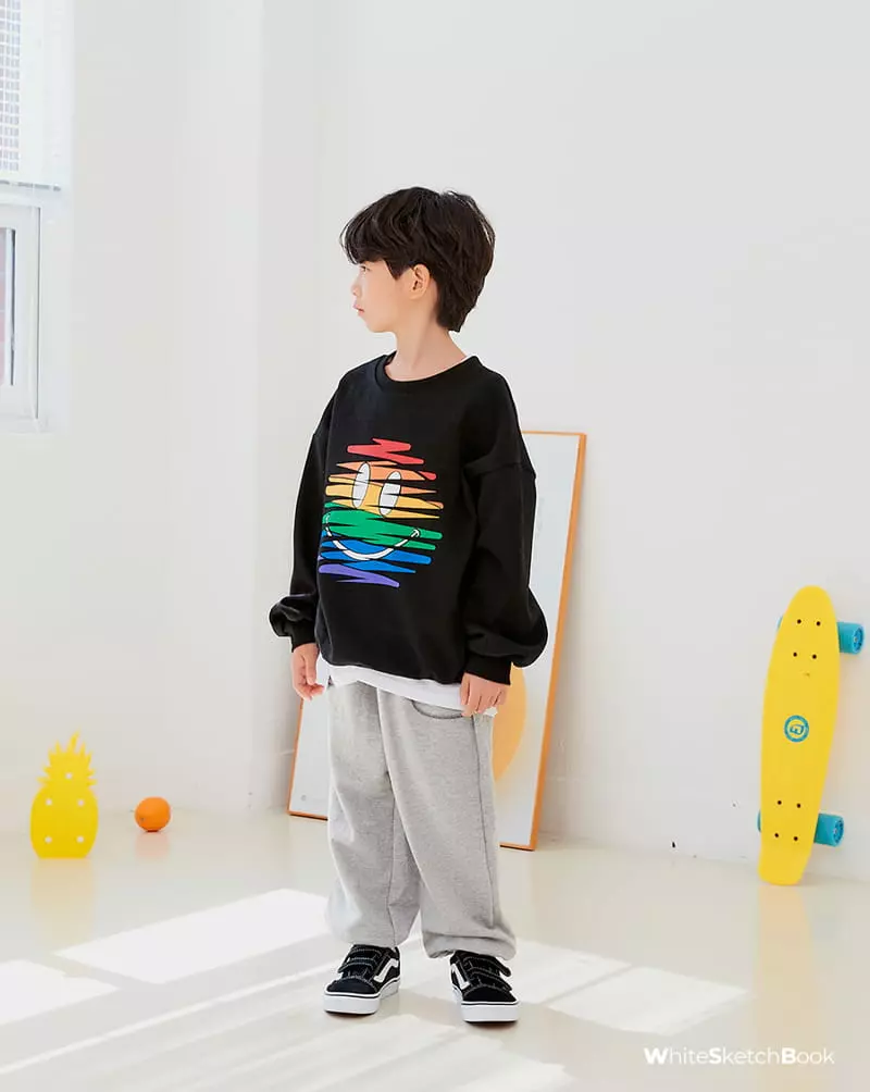 Whitesketchbook - Korean Children Fashion - #magicofchildhood - Coverstitch Paint Pants - 9