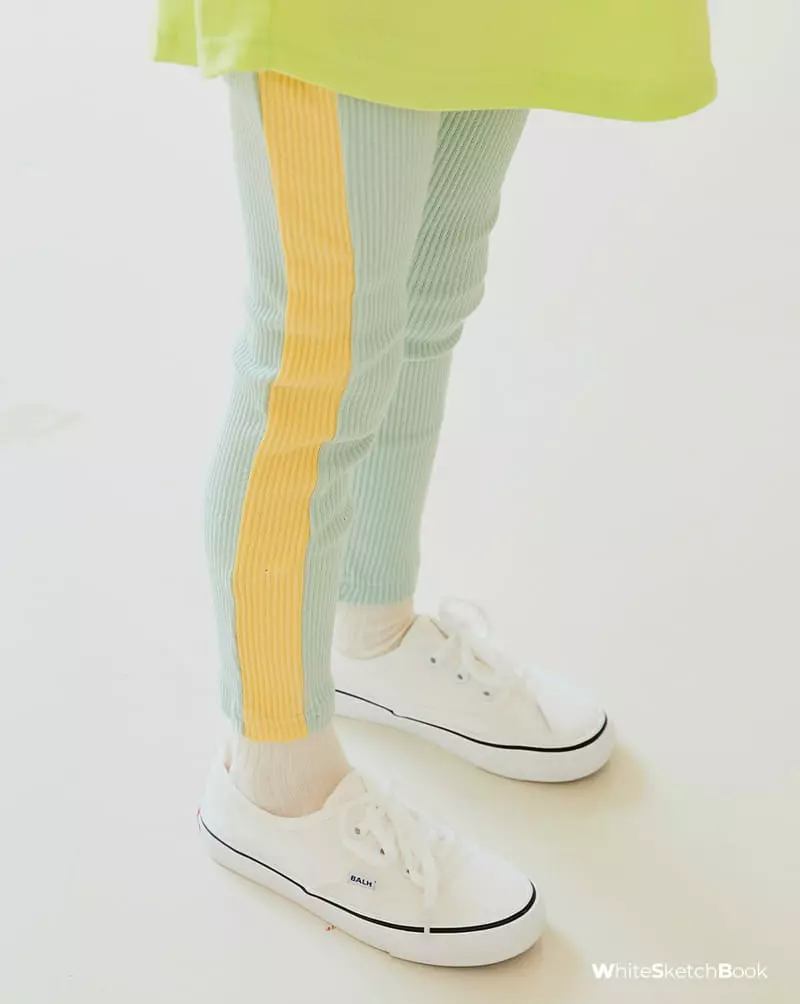 Whitesketchbook - Korean Children Fashion - #magicofchildhood - Side Color Leggings - 11