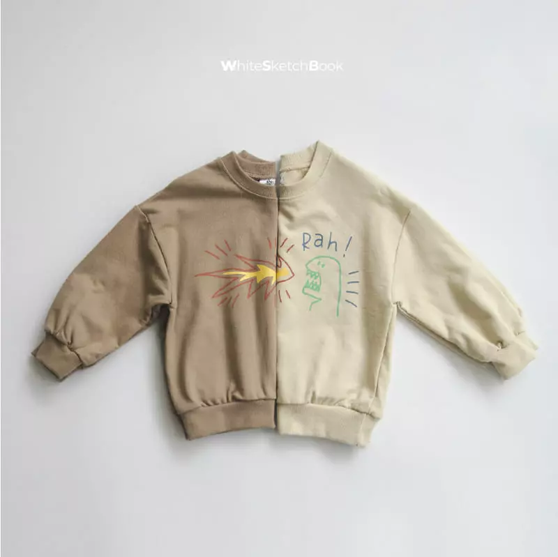 Whitesketchbook - Korean Children Fashion - #magicofchildhood - Dino Sweatshirt - 12