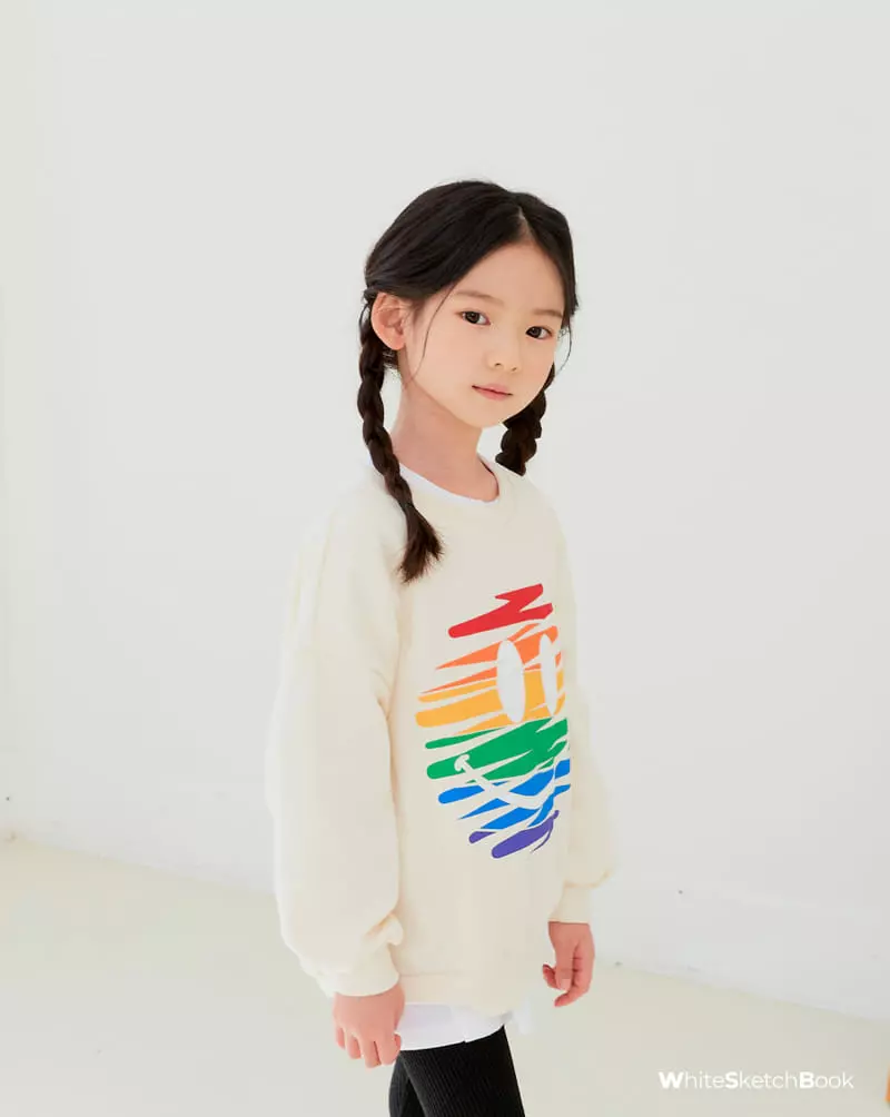 Whitesketchbook - Korean Children Fashion - #magicofchildhood - Rainbow Smile Sweatshirt - 7