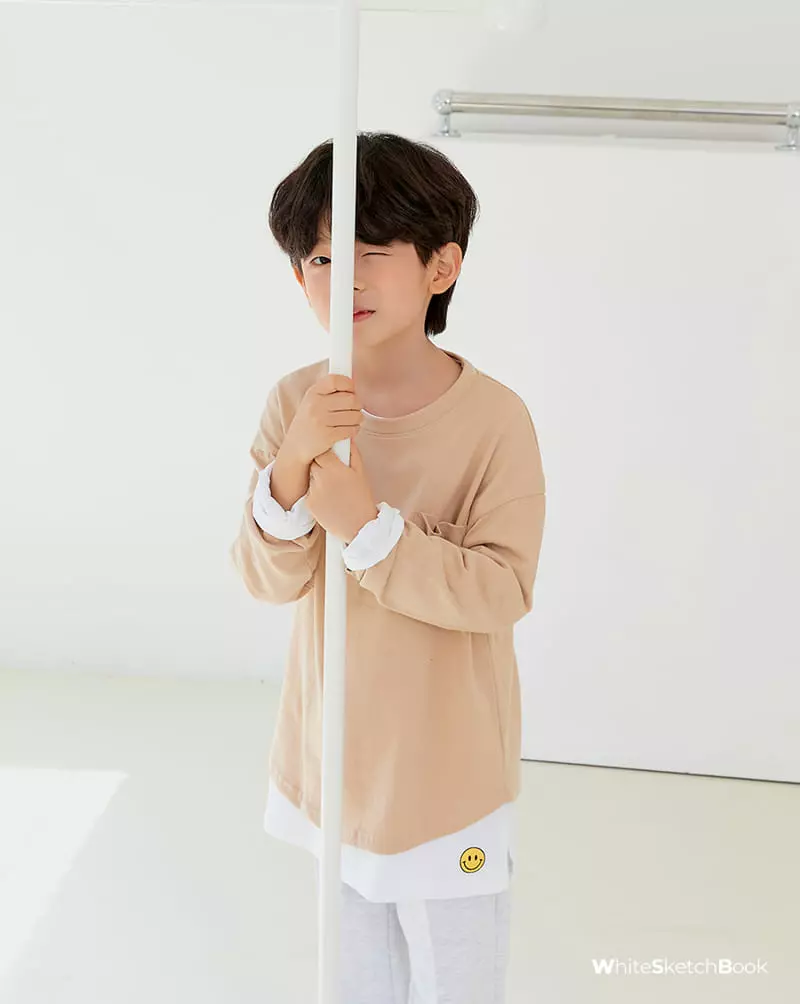 Whitesketchbook - Korean Children Fashion - #magicofchildhood - Single Pocket Tee - 3