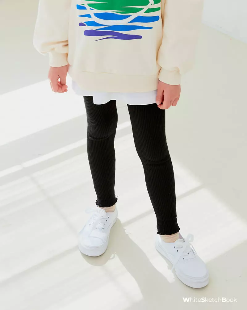 Whitesketchbook - Korean Children Fashion - #minifashionista - Terry Leggings - 10