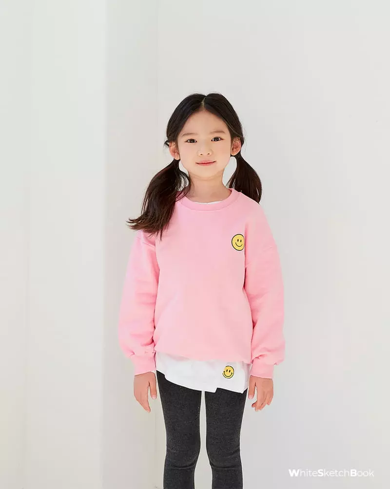 Whitesketchbook - Korean Children Fashion - #minifashionista - Long Sleeves Smile Layered Tee - 6
