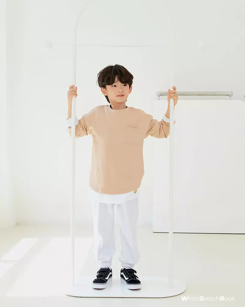 Whitesketchbook - Korean Children Fashion - #magicofchildhood - Single Pocket Tee - 4