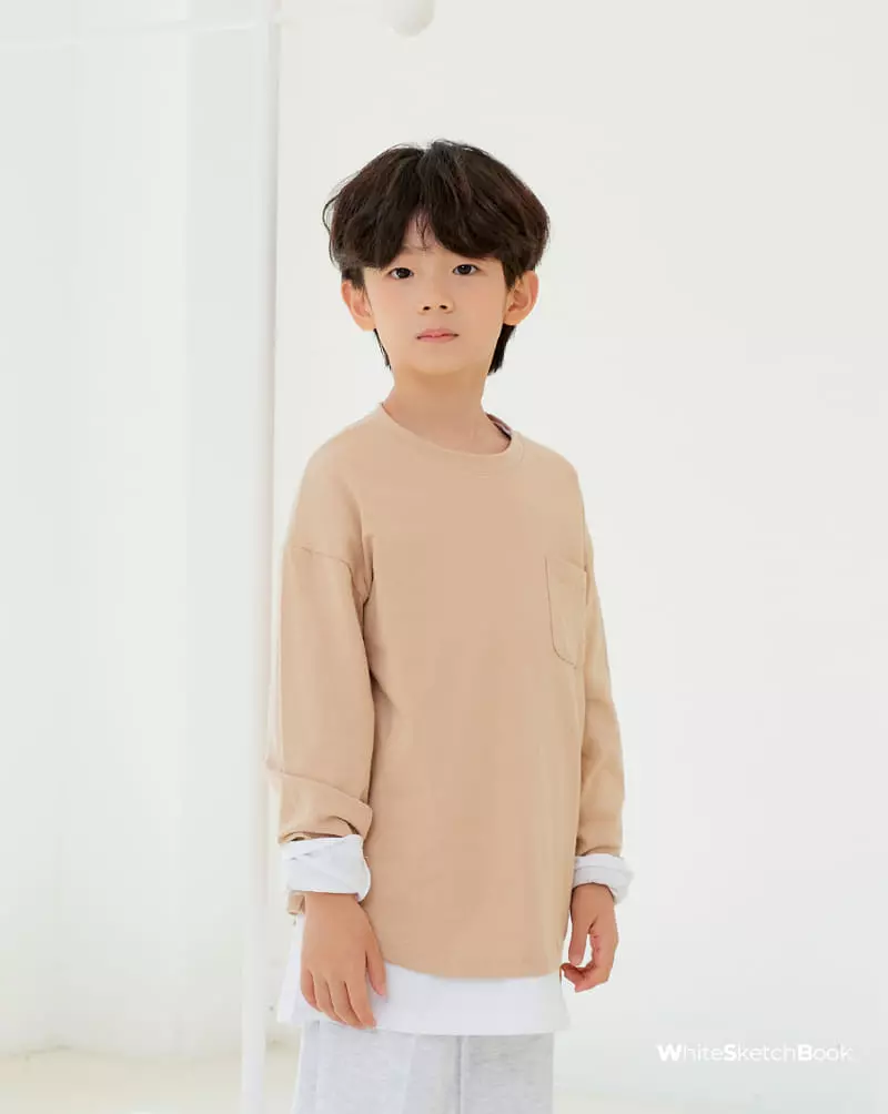 Whitesketchbook - Korean Children Fashion - #prettylittlegirls - Single Pocket Tee - 5