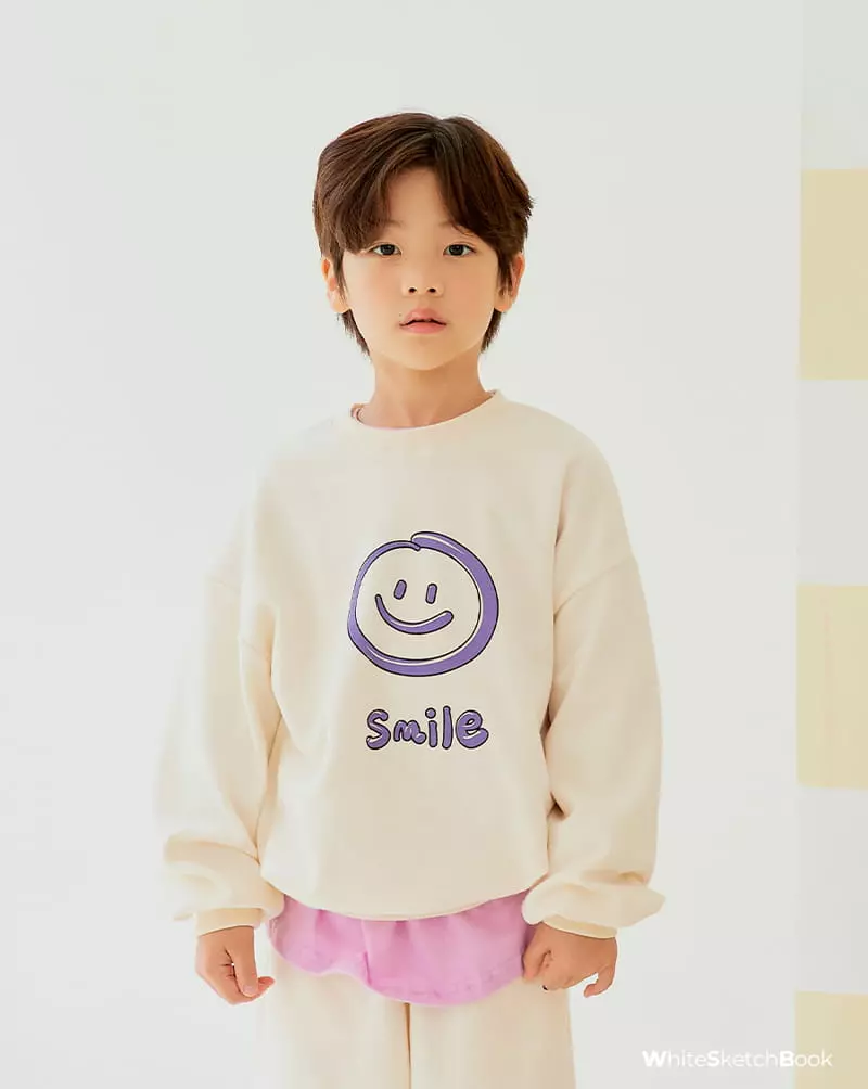 Whitesketchbook - Korean Children Fashion - #toddlerclothing - Jelly Smile Top Bottom Set - 4