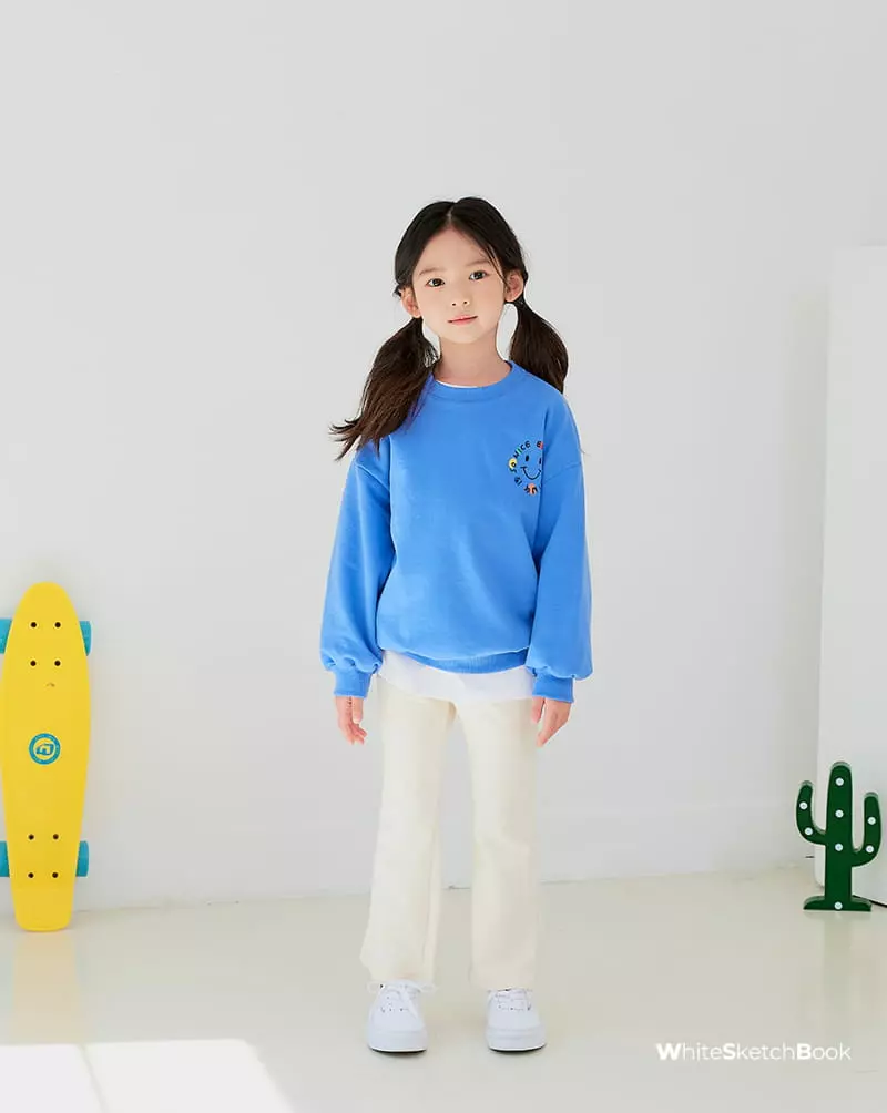 Whitesketchbook - Korean Children Fashion - #stylishchildhood - Point Smile Sweatshirt - 5