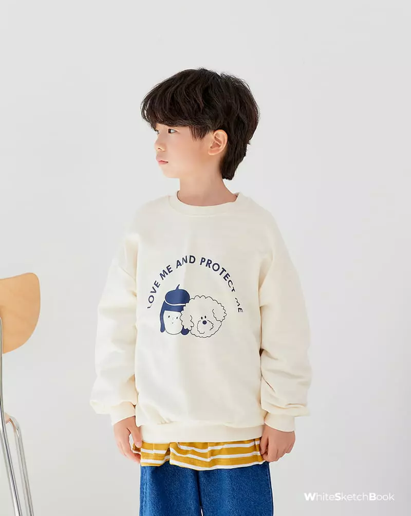 Whitesketchbook - Korean Children Fashion - #stylishchildhood - Love Me Sweatshirt - 3