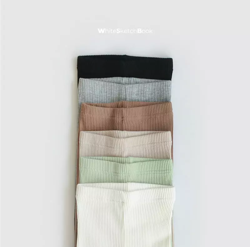 Whitesketchbook - Korean Children Fashion - #toddlerclothing - Rib LEggings - 12