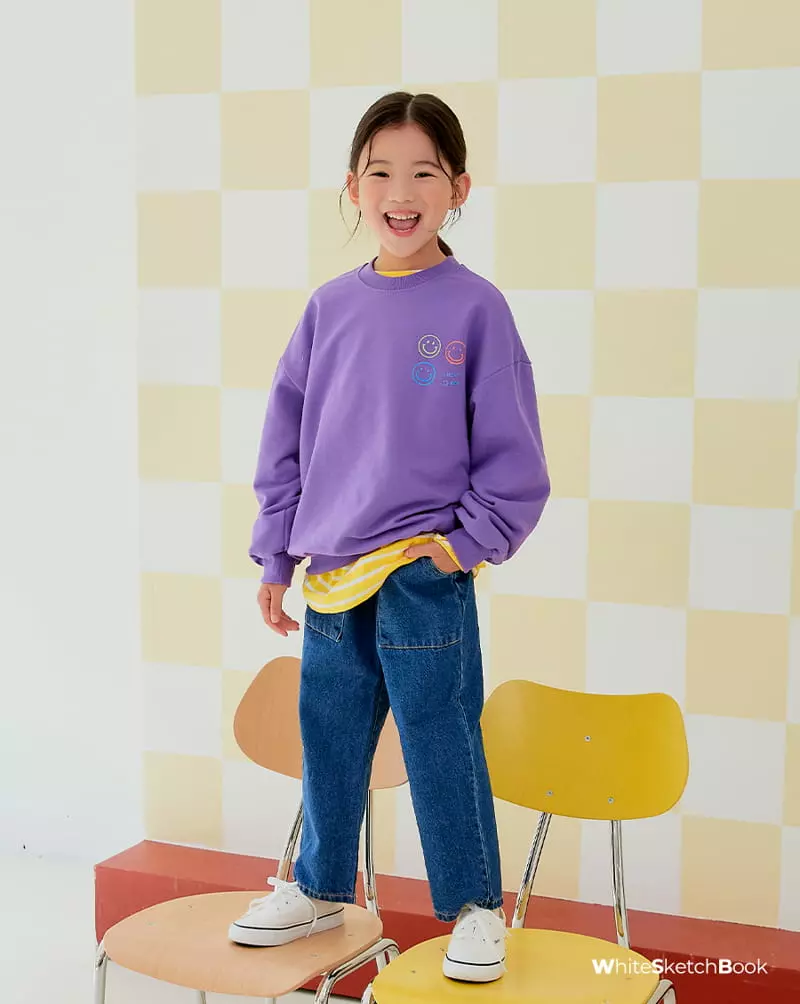 Whitesketchbook - Korean Children Fashion - #toddlerclothing - Lucky Smile Sweatshirt - 3