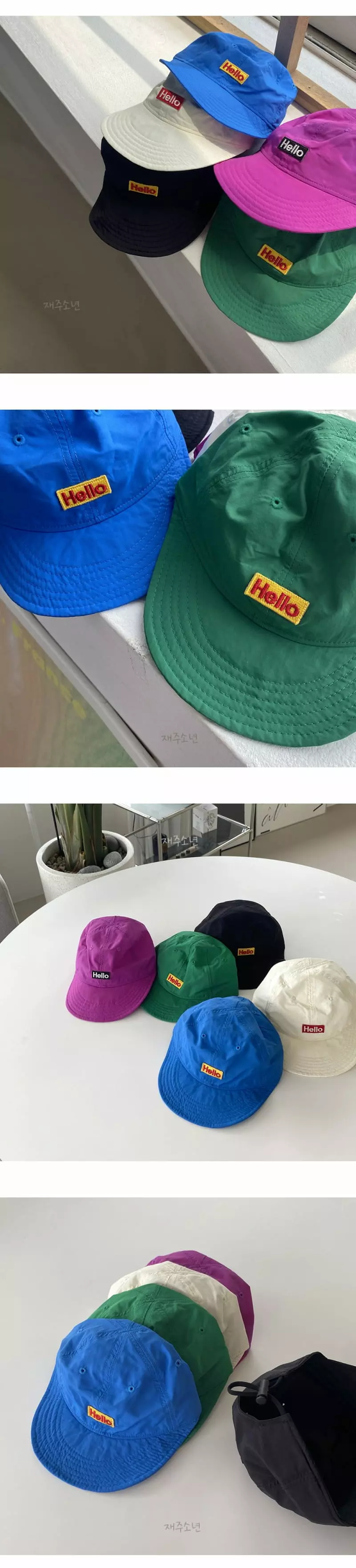 Witty Boy - Korean Children Fashion - #childofig - Hello Embroidery Cap - 3