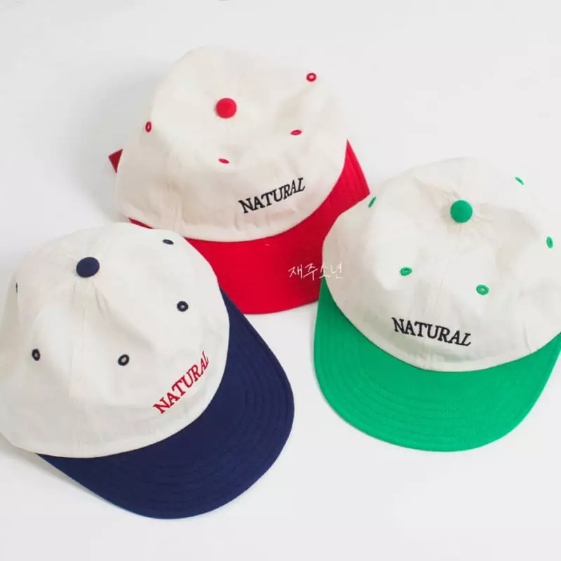 Witty Boy - Korean Children Fashion - #designkidswear - Natural Embroidery Cap