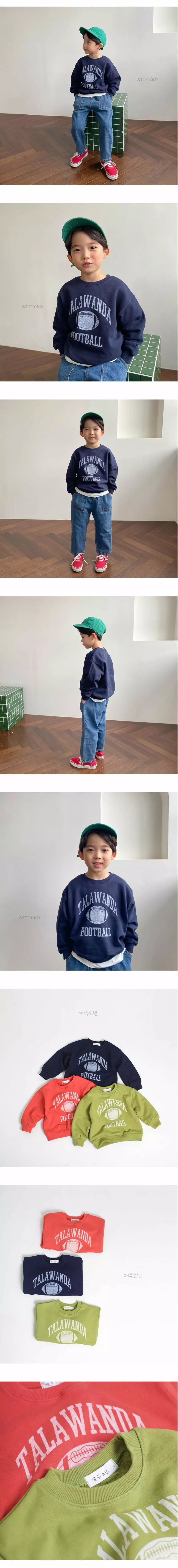 Witty Boy - Korean Children Fashion - #kidsstore - Football Swearshirt - 3