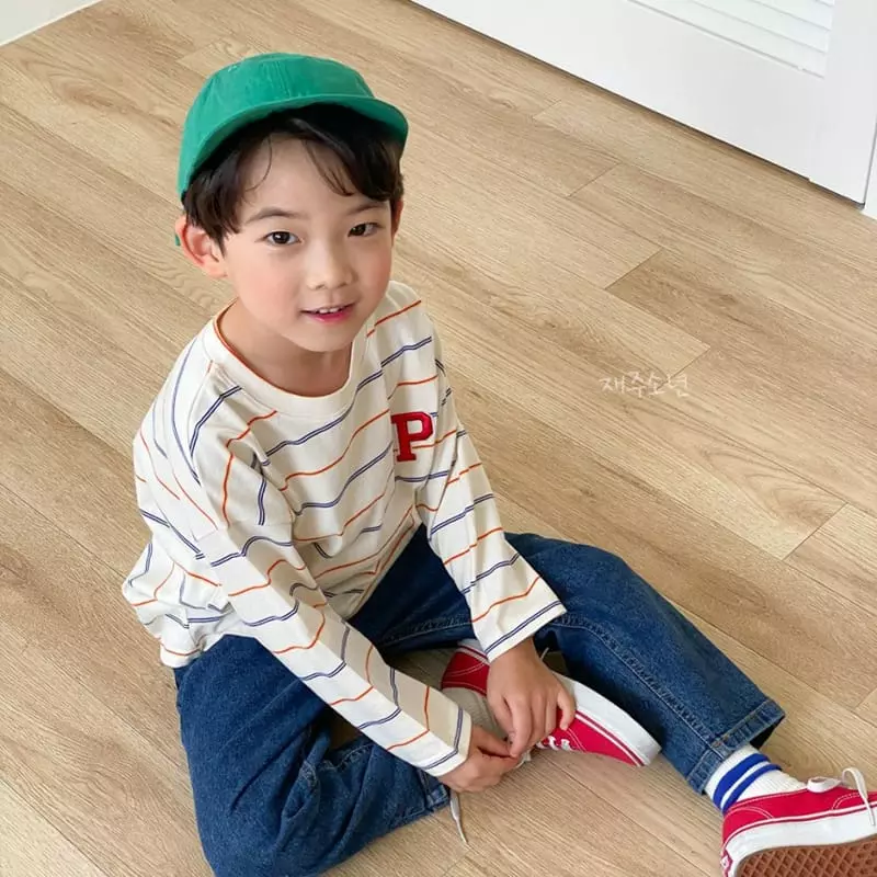 Witty Boy - Korean Children Fashion - #kidzfashiontrend - P Embrodiery Tee