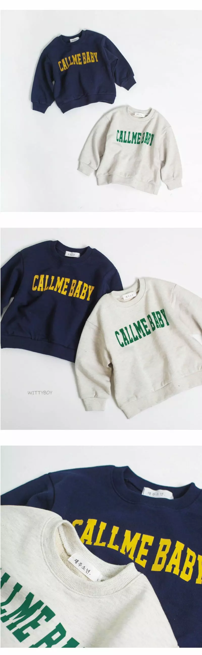 Witty Boy - Korean Children Fashion - #minifashionista - Call Me Sweatshirt - 3