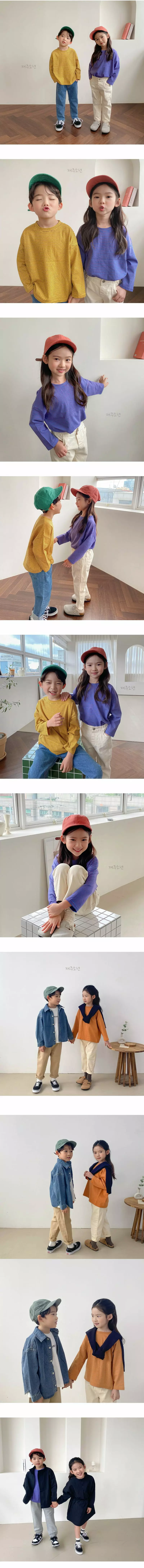 Witty Boy - Korean Children Fashion - #minifashionista - Low Stripes Tee - 2