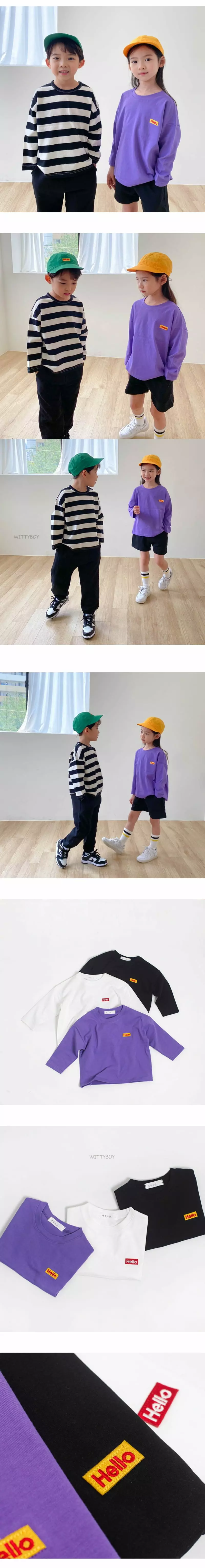 Witty Boy - Korean Children Fashion - #prettylittlegirls - Hello Tee - 3