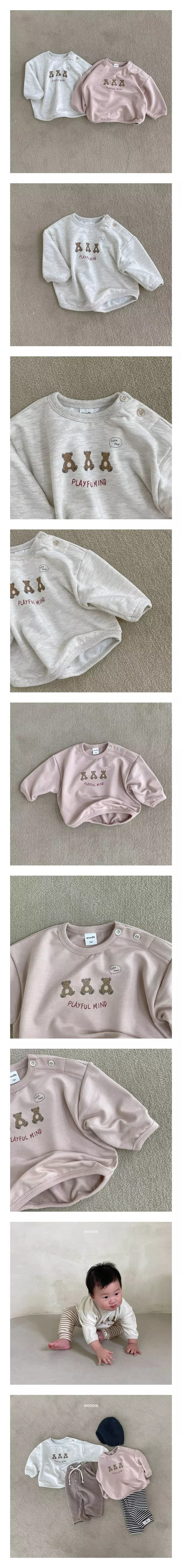 Woodie - Korean Baby Fashion - #onlinebabyboutique - Bebe Teddy Tee