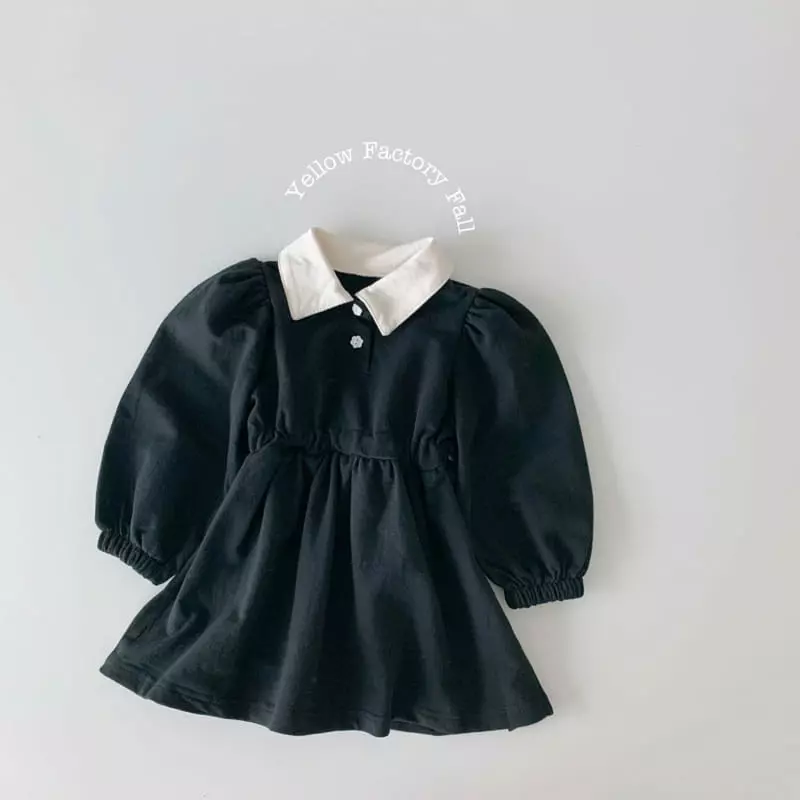 Yellow Factory - Korean Children Fashion - #Kfashion4kids - Milk Tea One-piece