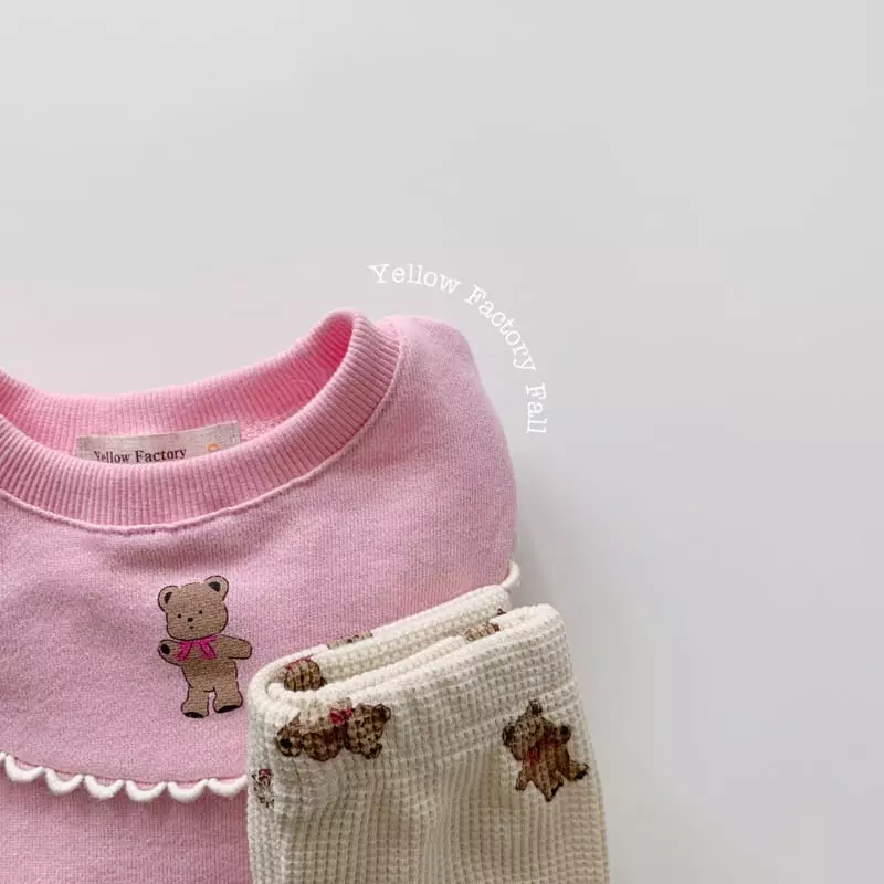 Yellow Factory - Korean Children Fashion - #discoveringself - Lace Bear Sweatshirt - 9