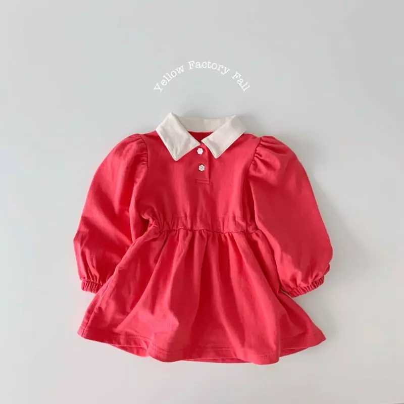 Yellow Factory - Korean Children Fashion - #littlefashionista - Milk Tea One-piece - 2