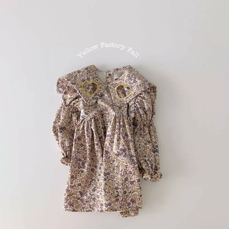 Yellow Factory - Korean Children Fashion - #littlefashionista - Heart One-piece