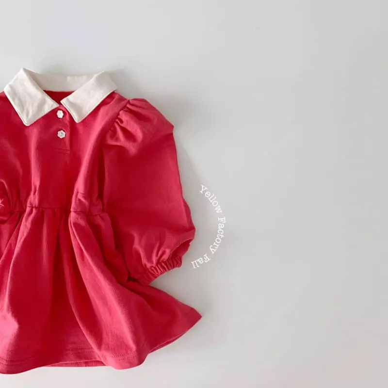 Yellow Factory - Korean Children Fashion - #magicofchildhood - Milk Tea One-piece - 3