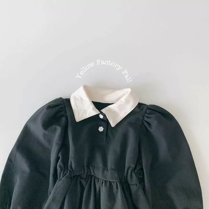 Yellow Factory - Korean Children Fashion - #magicofchildhood - Milk Tea One-piece - 4
