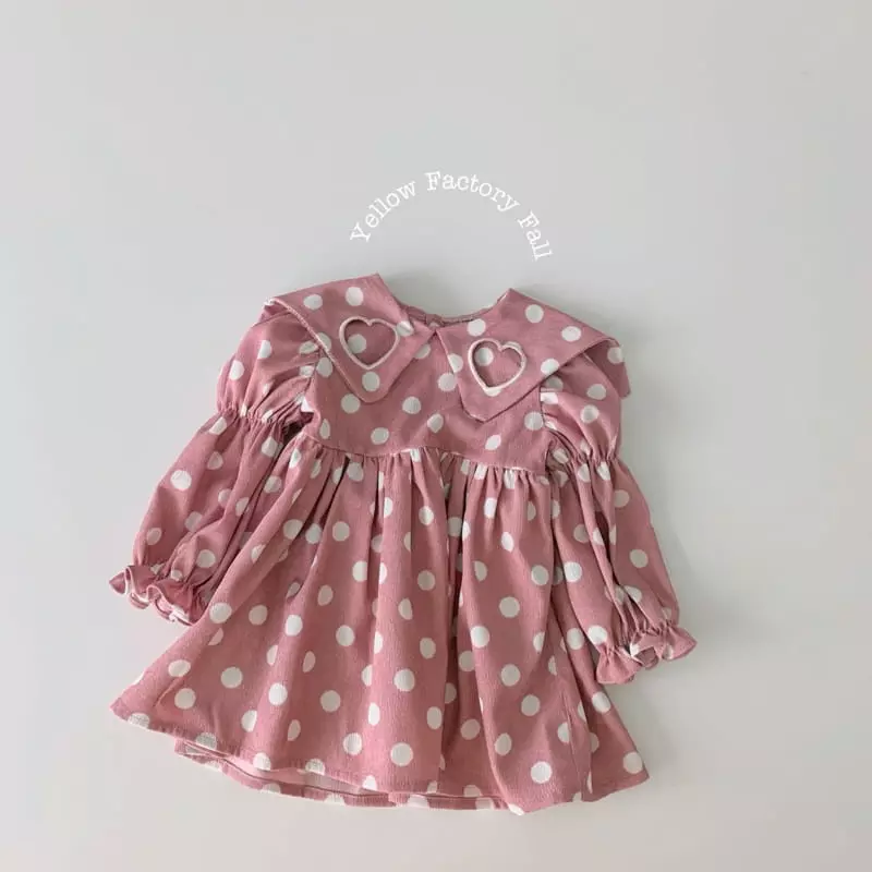 Yellow Factory - Korean Children Fashion - #minifashionista - Heart One-piece - 3