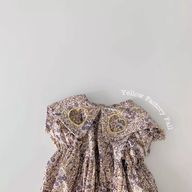 Yellow Factory - Korean Children Fashion - #todddlerfashion - Heart One-piece - 5