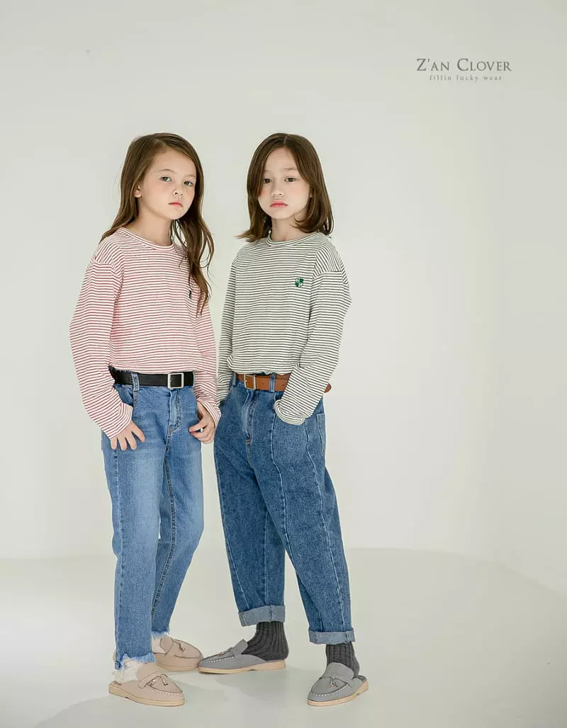 Zan Clover - Korean Children Fashion - #Kfashion4kids - Embrodiery Stripes Tee - 8