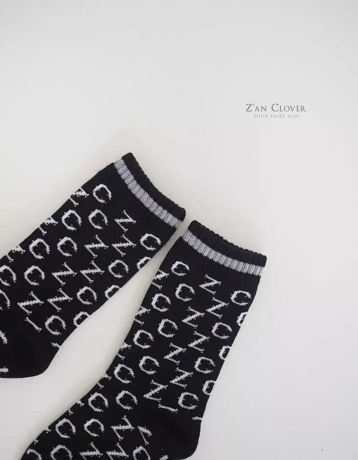 Zan Clover - Korean Children Fashion - #Kfashion4kids - ZC Logo Socks set of 3 - 6
