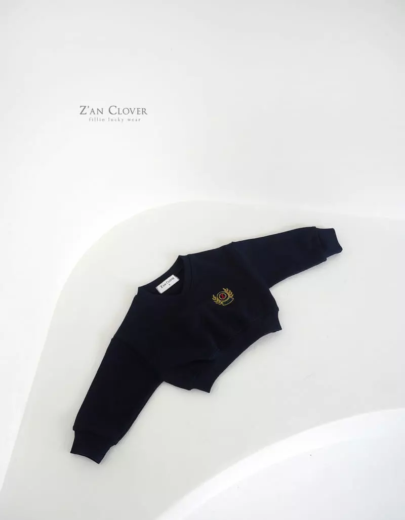 Zan Clover - Korean Children Fashion - #childofig - V Neck Embroidery Sweatshirt - 8
