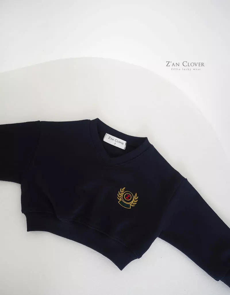 Zan Clover - Korean Children Fashion - #childofig - V Neck Embroidery Sweatshirt - 9